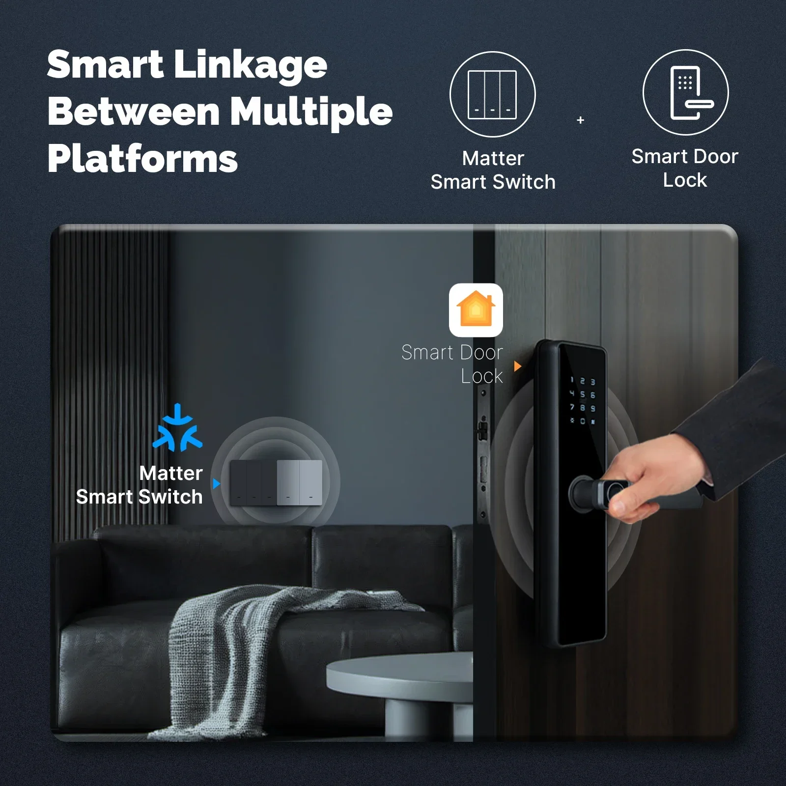 MOES Tuya Matter WiFi interruptor de botón de luz inteligente versión de la UE Control remoto funciona con Alexa Google Home Apple Homekit Smartthings - imagen 4