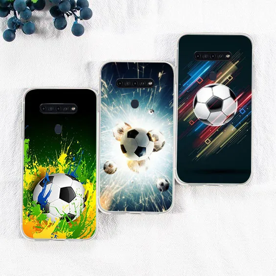 BD-27 ventiladores calientes de fútbol funda transparente para LG K50S K50 K61 G8 THINQ5 V40 V50 K40 ThinQ Q60 K51S G8x K40S K41S Q61 V60 - imagen 3