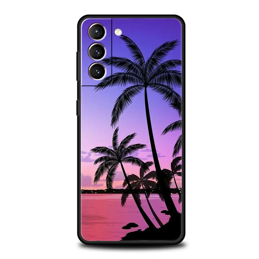 Funda de teléfono de palmera de coco para Samsung Galaxy S24 S23 S22 S20 Ultra S21 FE 5G S10 S9 Plus S10E S8 funda suave - imagen 5