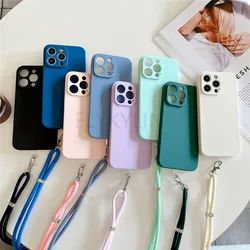 Funda Xiaomi Redmi Note 12 de silicona con cordón cruzado antigolpes