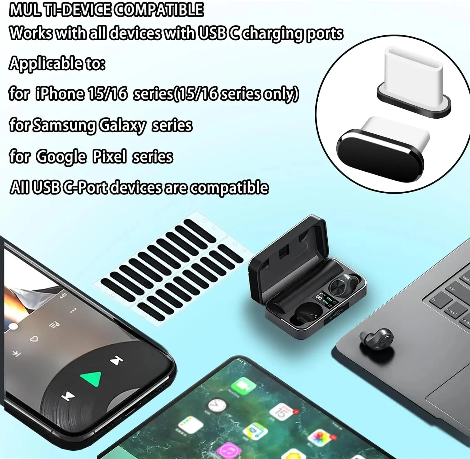 Kit de herramientas limpiadoras de eliminación de polvo para altavoz de teléfono, para iPhone 16 15 Pro Max, Samsung S24, puerto de carga, cepillo de limpieza a prueba de polvo - imagen 5