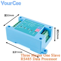 Módulo RS485 Modbus RTU industrial, 3 maestros y 1 esclavo