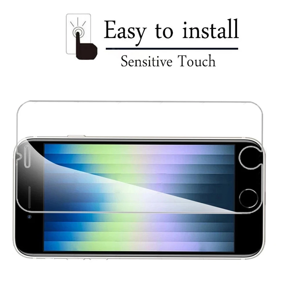 Protector de pantalla de vidrio templado 9H para iPhone, película de vidrio templado HD para iPhone 6, 6S, 7, 8, 5, 5S, SE2020, SE2022, 2 o 4 unidades - imagen 4