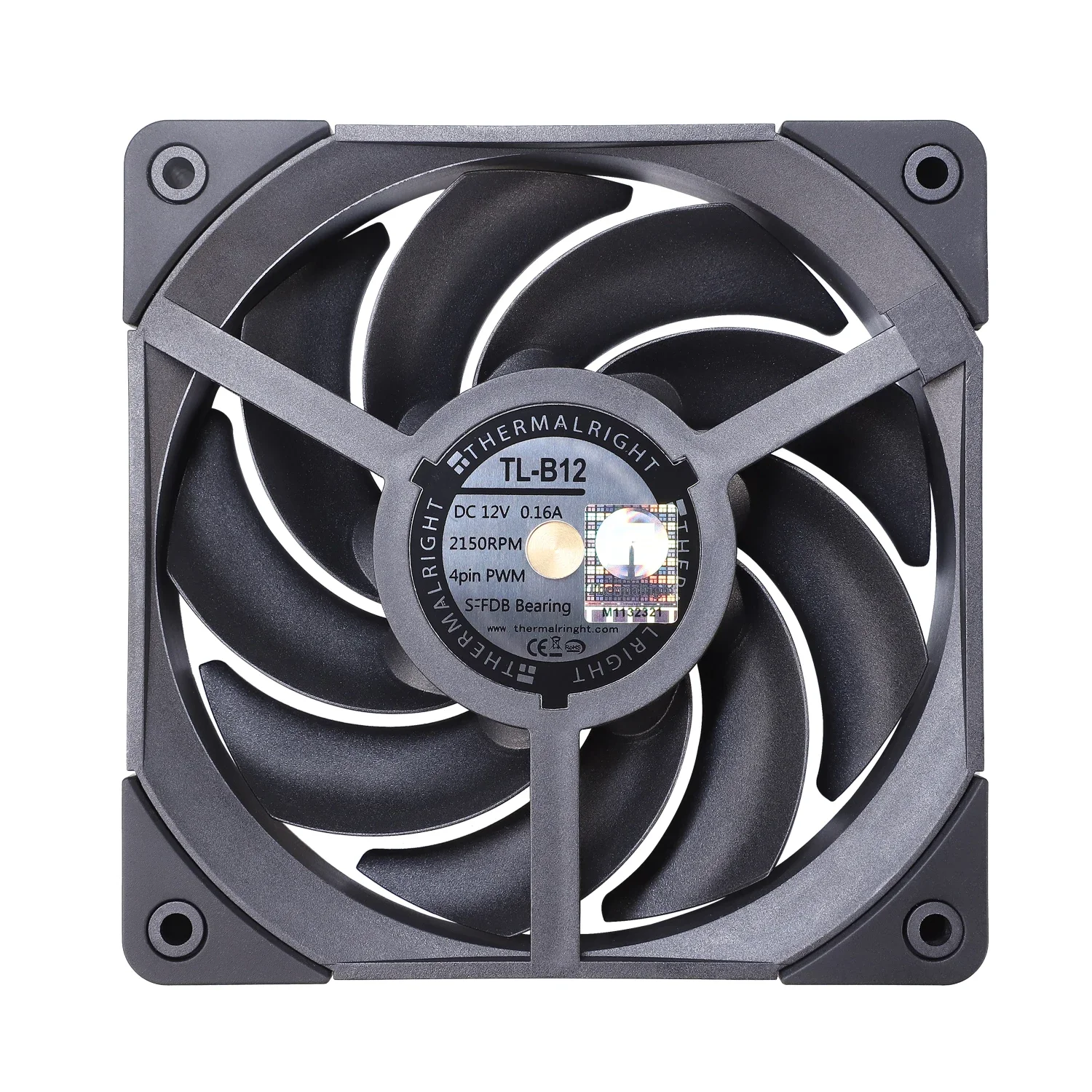 Ventilador Thermalright de 12CM PWM con velocidad de Control de temperatura 2150 chasis de PC ventilador de 120MM para caja de ordenador TL-B12 blanco y negro - imagen 3