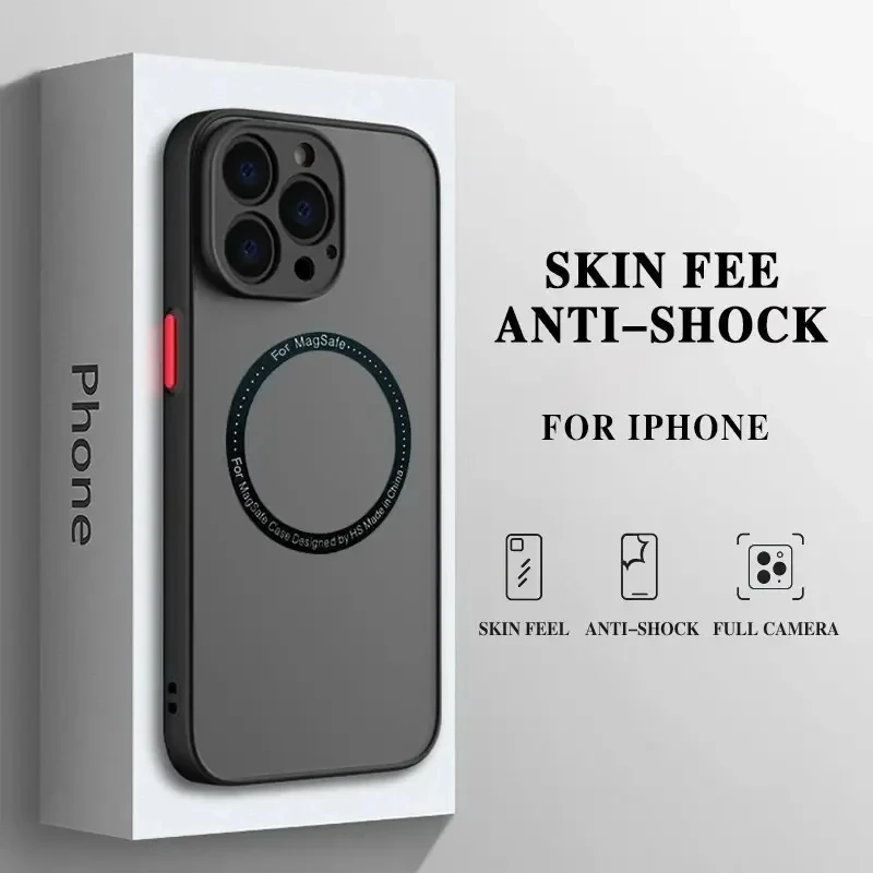 Funda iPhone MagSafe Carga Inalámbrica Antigolpes Armadura Mate - imagen 2