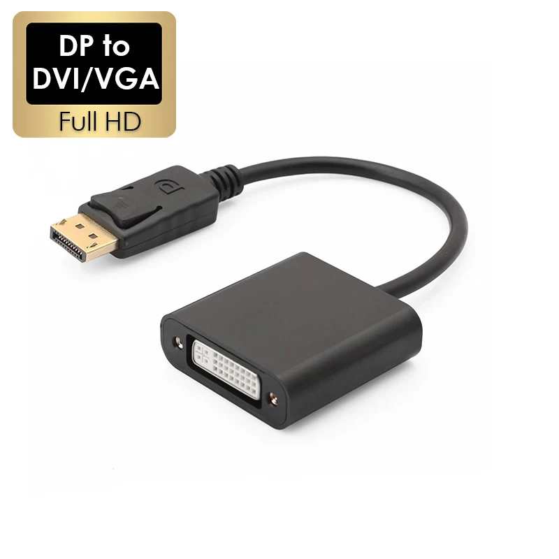 Adaptador DisplayPort VGA DVI HDMI 1080P
