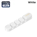 1Pcs 5-Clips White