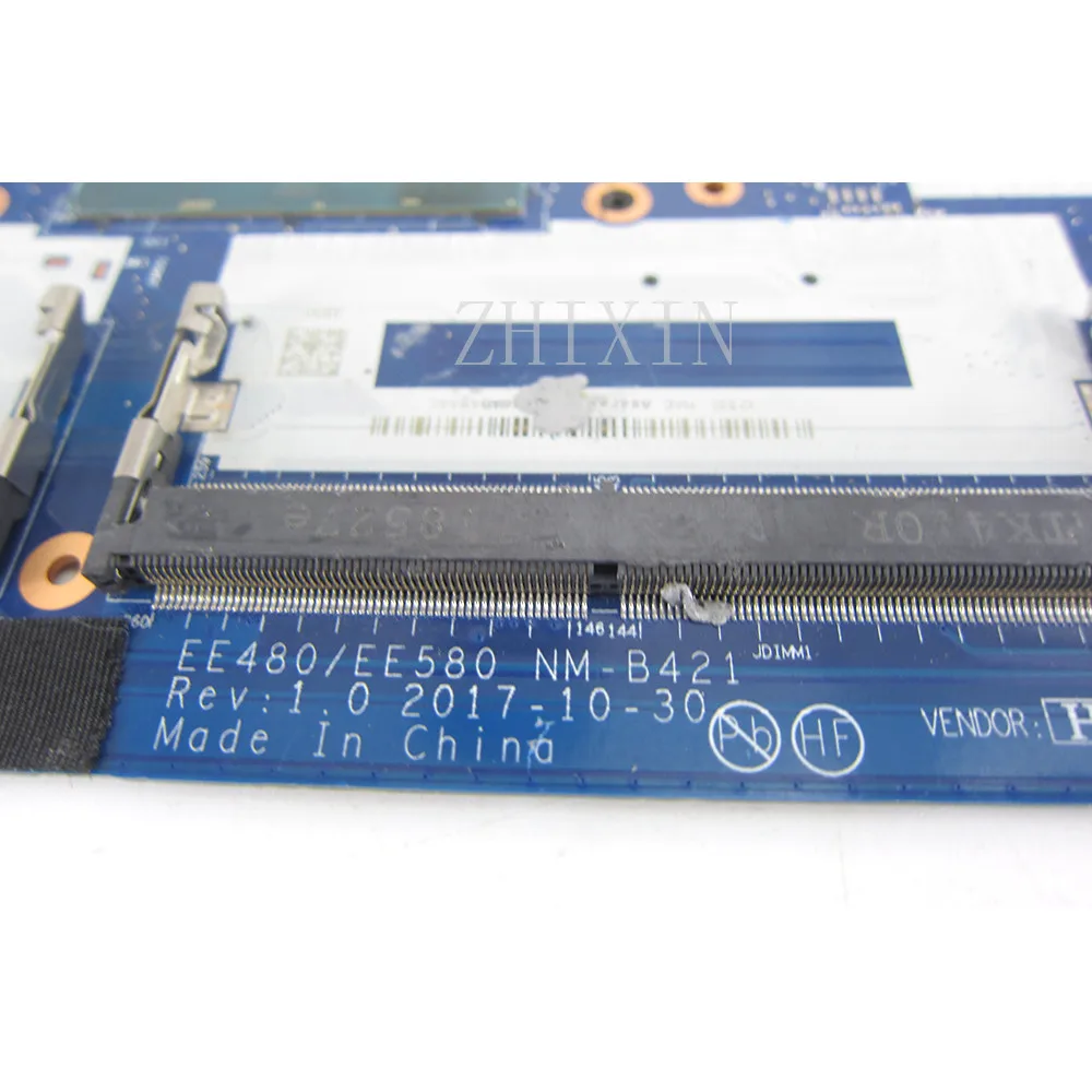 Placa base para ordenador portátil Lenovo ThinkPad E480 E580 con CPU de I5-8250U 01LW914 UMA DDR4 placa base EE480 EE580 NM-B421 prueba completa - imagen 3
