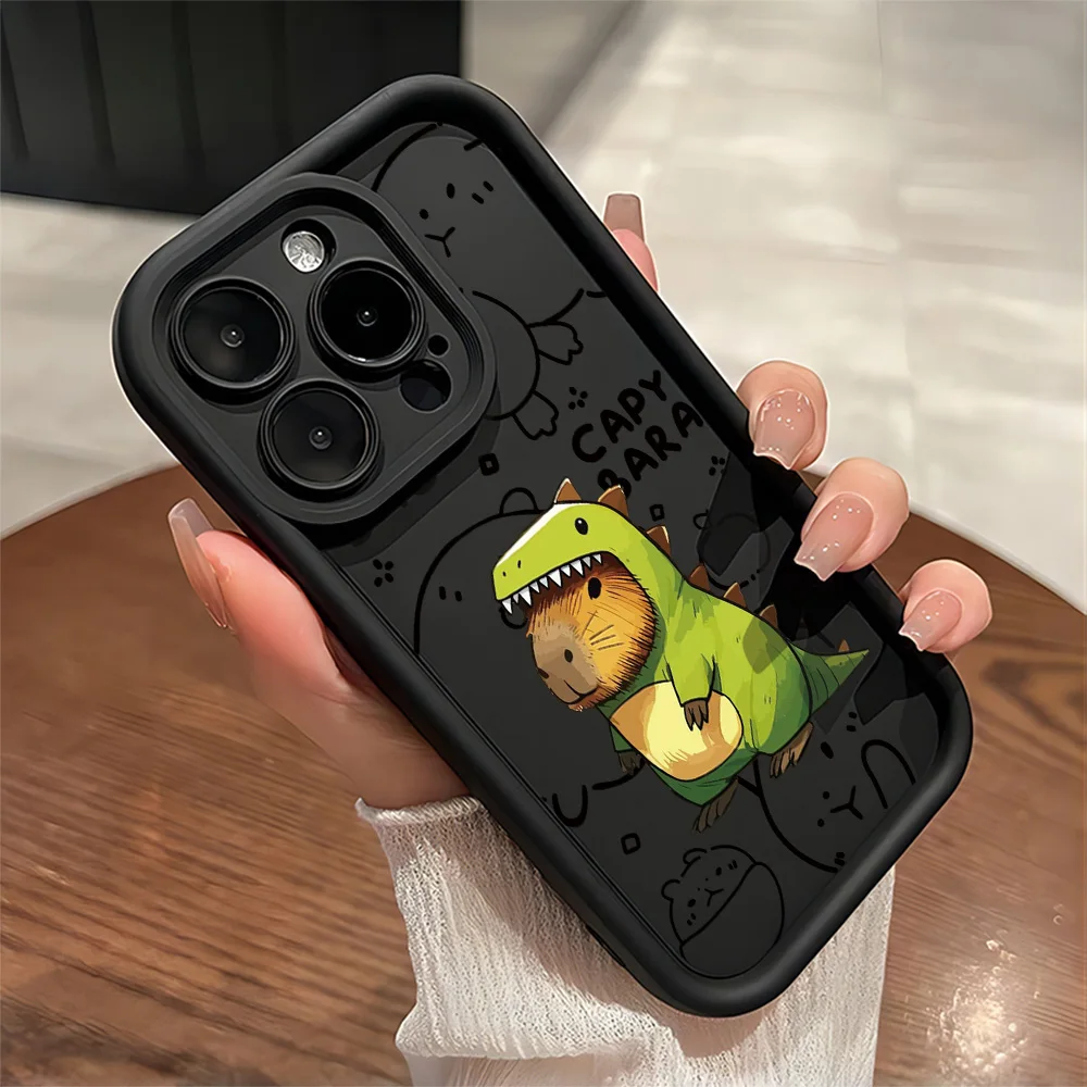 Nueva funda de teléfono bonita Capybaras para IPhone 17 16e 16 15 14 13 12 11 Air Pro Max Mini XR XS X 7 8 6 6s Plus, funda trasera suave de TPU - imagen 2