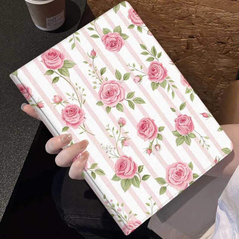 Mariposas rosas artísticas para Samsung Galaxy Tab S11 S10 S9 S8 S7 S6 A10.1 A9 A8 A7 10,1 Lite FE Plus pulgadas funda para tableta - imagen 3