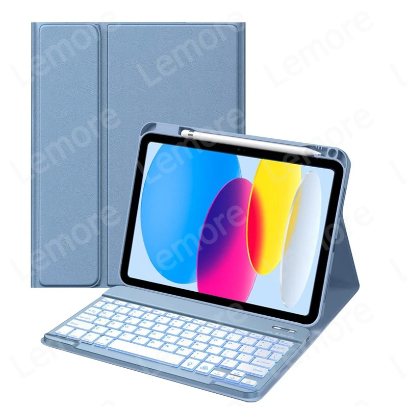 Funda con teclado para Redmi Pad 2 Teclado retroiluminado para Xiaomi Redmi Pad 2 2025 Funda para tableta con soporte de 11 pulgadas con ranura para lápiz Funda - imagen 4