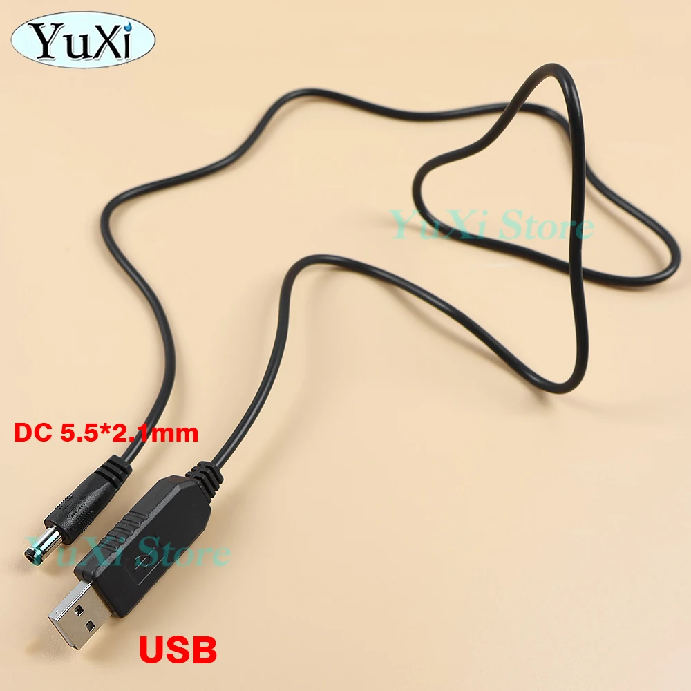 Línea de refuerzo de energía USB DC 5V a 9V 12V módulo elevador Cable adaptador convertidor USB 2,1x5,5mm enchufe CC para enrutador módem cargador de ventilador - imagen 4