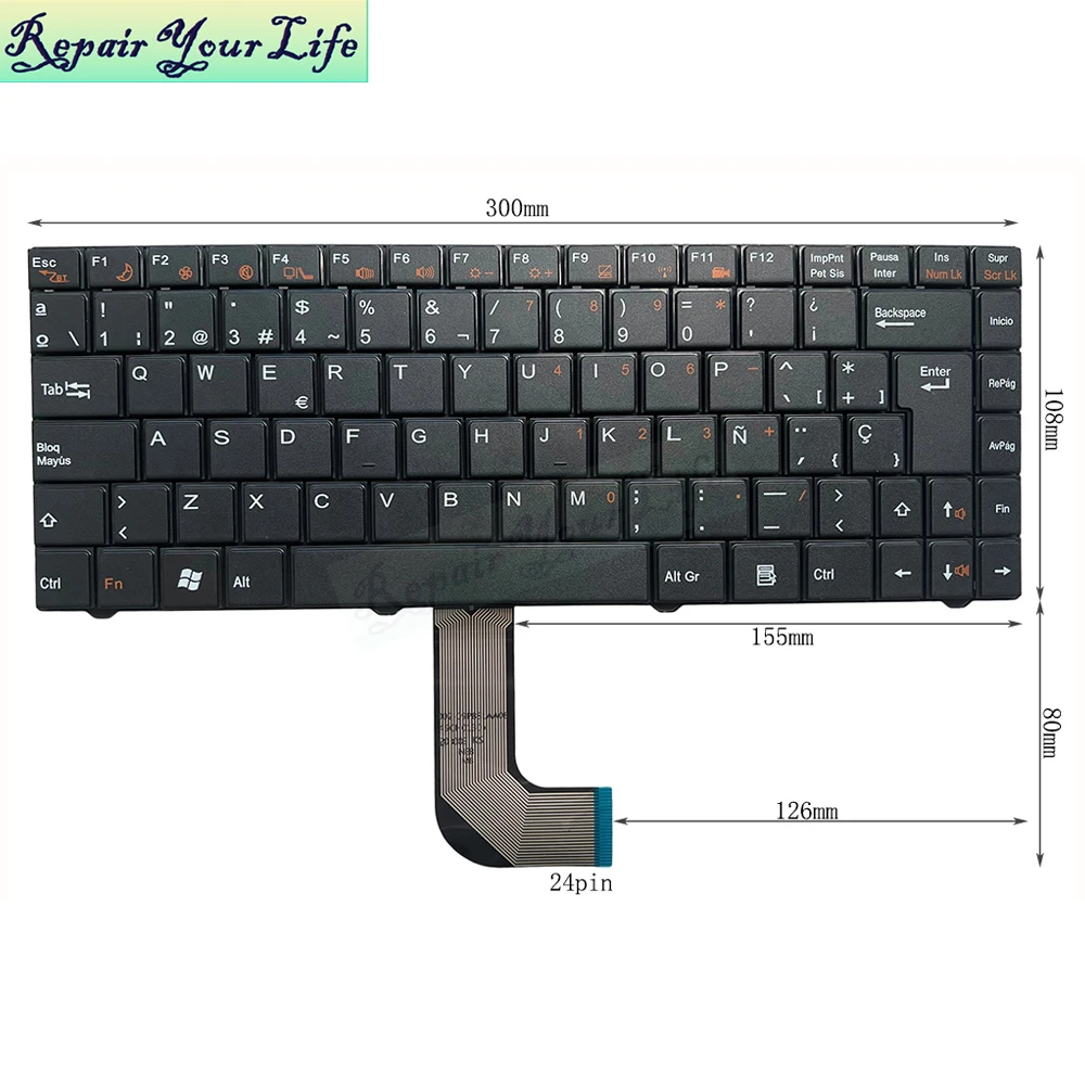 Teclado brasileño español para Positivo Premium N8110 N8510 N8930 N8530 N8570 N8820 España Notebook Teclado K470A 82B382-FP910 - imagen 4