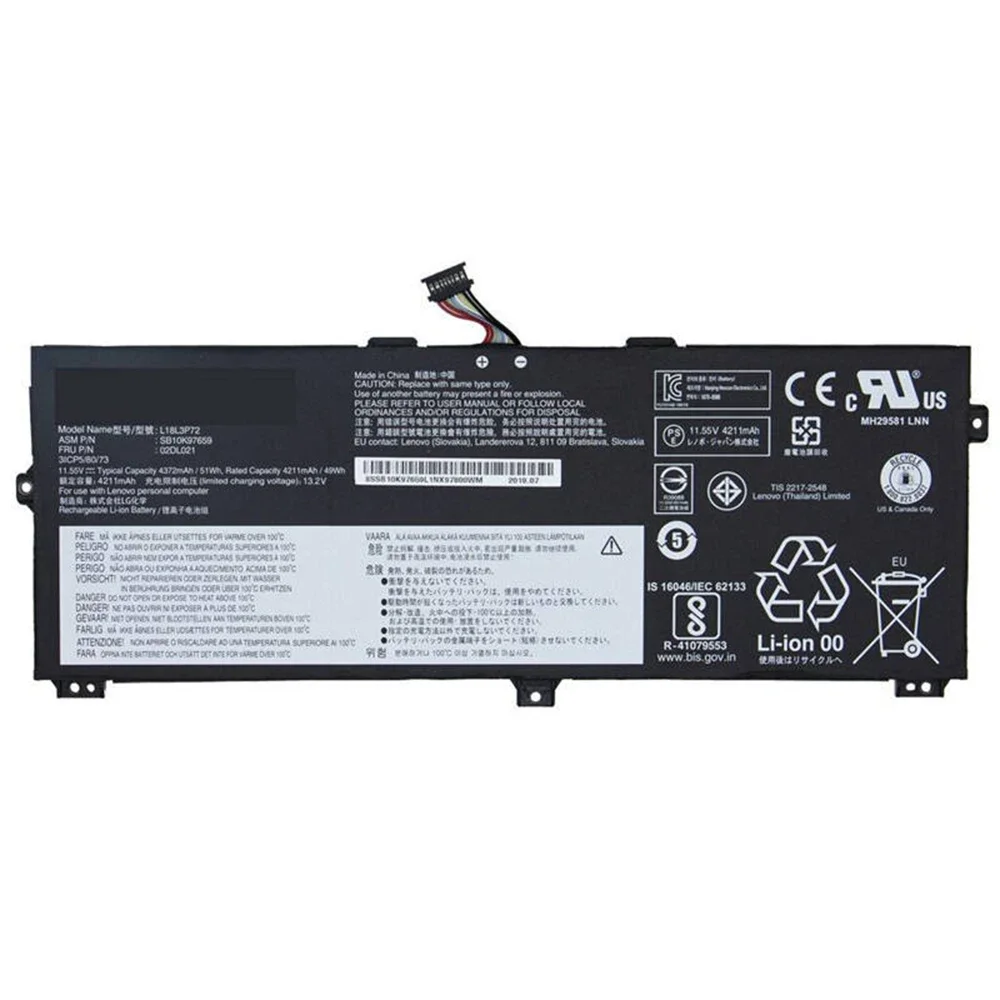 Nueva batería Original y genuina para ordenador portátil L18L3P72 11,55 V 51Wh para Lenovo ThinkPad X390 Yoga 05CD(20NNA007CD) L18M3P72 L18S3P72, etc. - imagen 3