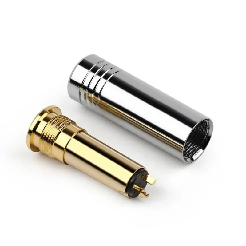 Conector hembra Jack 2,5mm 3,5mm 4,4mm Audiophile cobre chapado en oro DIY 4,4 auriculares adaptador de auriculares equilibrado de 4 polos
