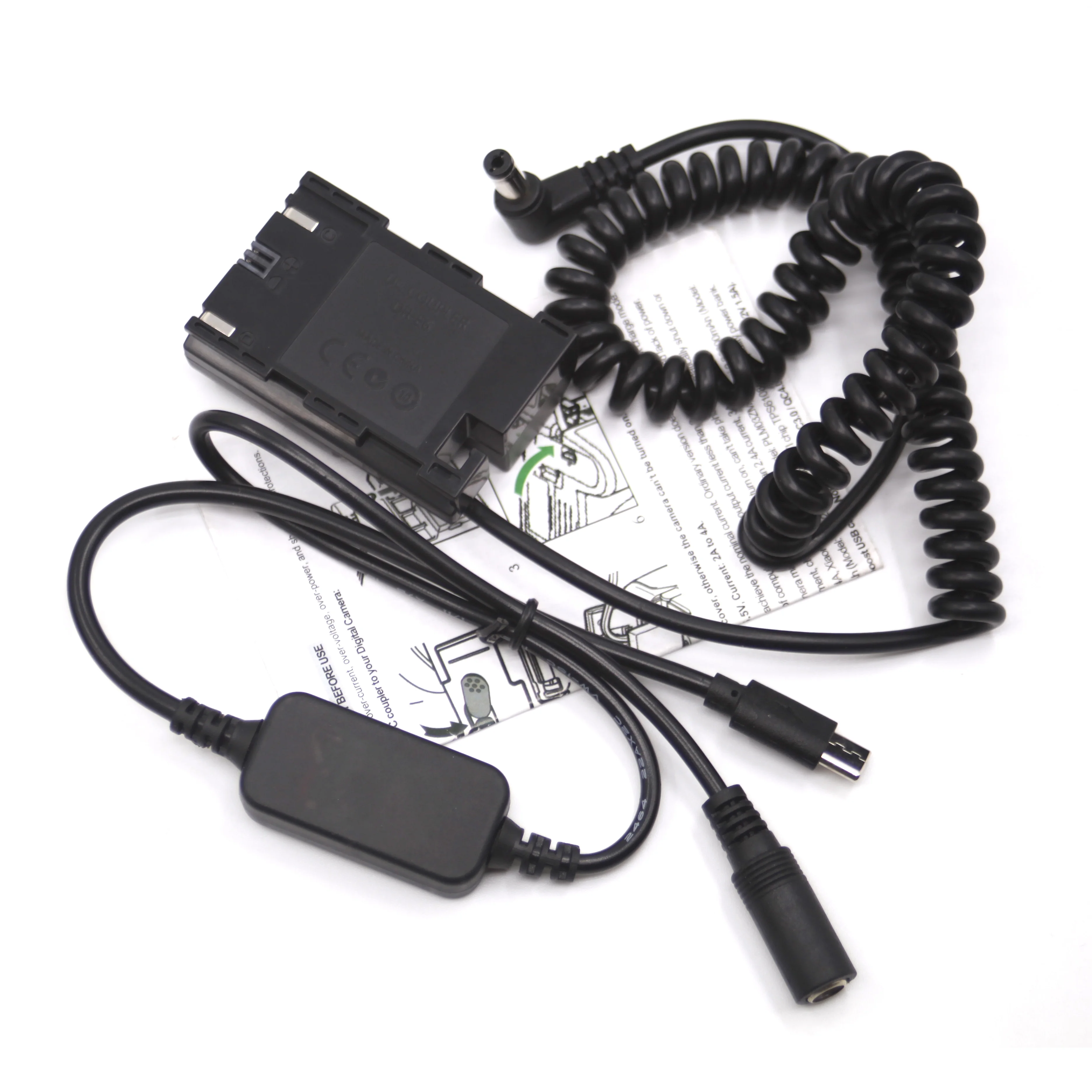Cable de alimentación USB C DC LP E6, batería simulada, acoplador CC de DR-E6 completamente decodificado para cámara Canon EOS 5DII 5DS 60Da 6D 7D R6 80D 90D - imagen 4