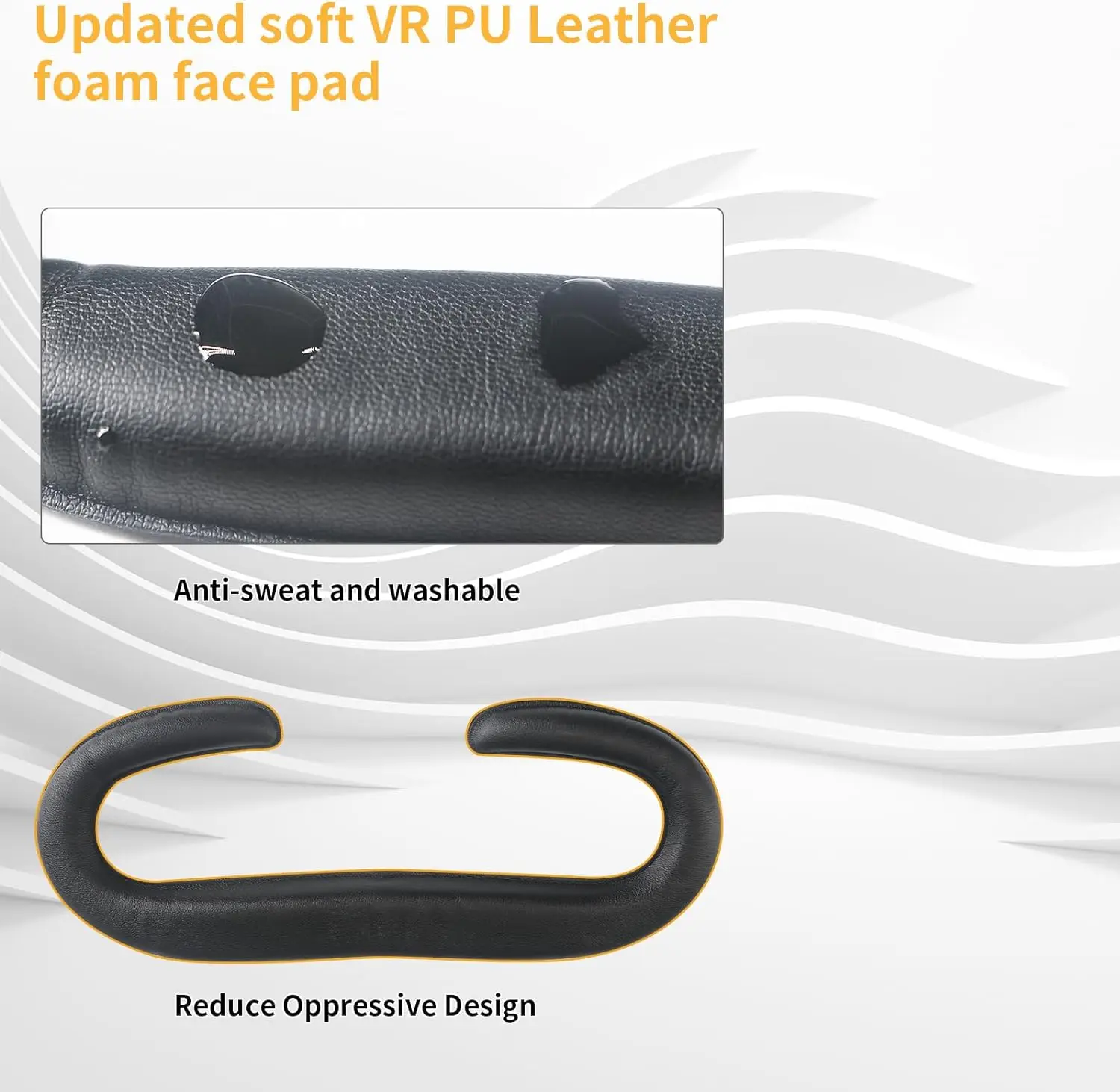 Marco de interfaz Facial de 2 piezas, almohadilla nasal antifugas, cubiertas faciales de espuma extraíbles, reemplazo de cojín para Oculus/Meta Quest 2 - imagen 4