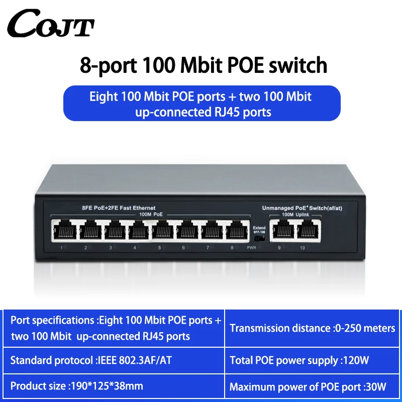 8 Port  poe 100mbs