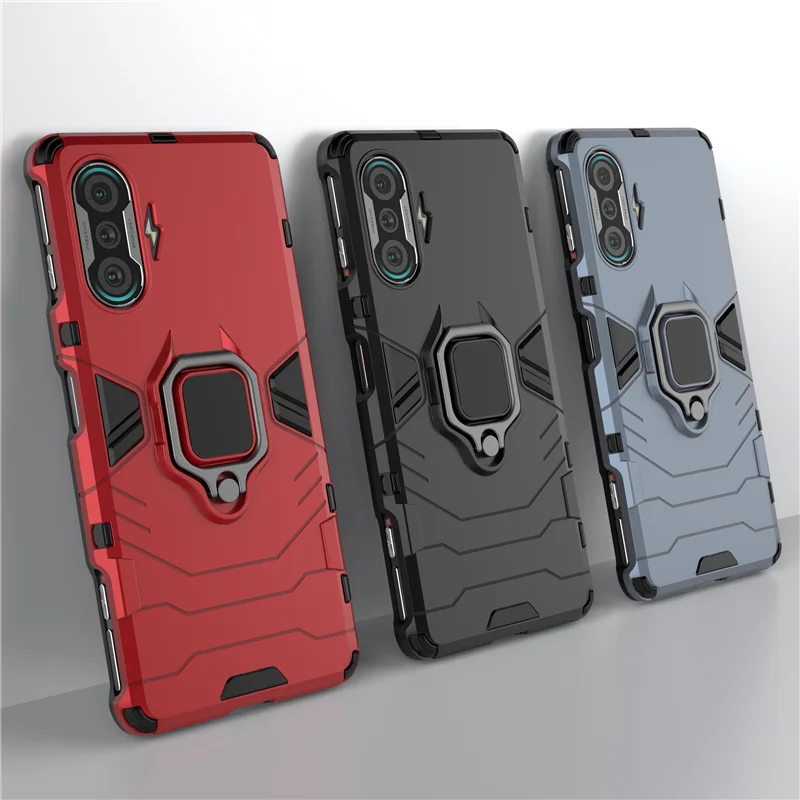 Para Xiaomi Redmi K40 funda para juegos soporte de anillo magnético a prueba de golpes armadura de parachoques cubierta de teléfono Redmi K40 K50 funda para juegos - imagen 2
