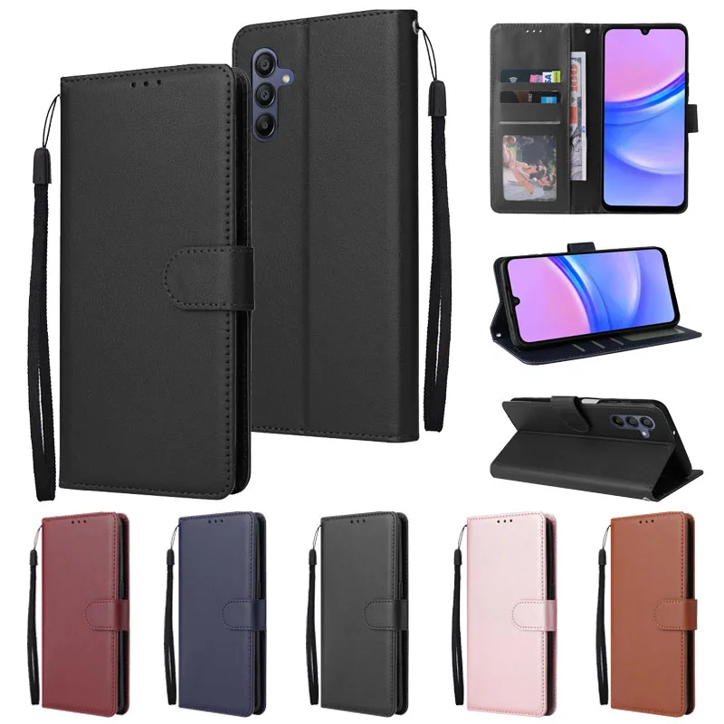 Funda de cuero sFor Samsung Galaxy S24 FE para Coque Samsung S24 FE S24FE SM-S721B S721U Funda clásica tipo billetera para teléfono Funda