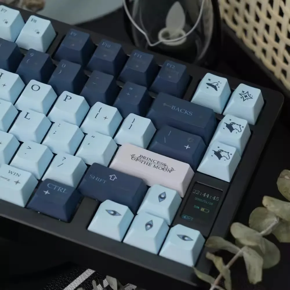 Ranni-Juego de teclas de dibujo animado para teclado MX Switch, tapas de teclas subcama con tinte PBT, perfil de cereza, 61, 64, 68, 75, 96, 1 Juego - imagen 5