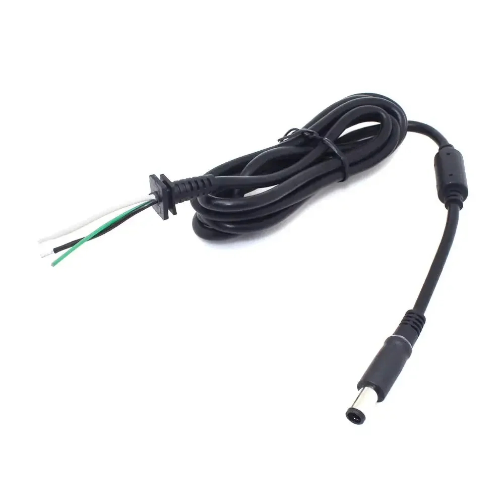 Cable conector de clavija de punta CC de cobre 18AWG para adaptador de cargador de portátil Dell HP Pin negro 7,4x0.0 con luz LED 1,8 M - imagen 2