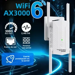Repetidor WiFi 6 AX3000 de doble banda y largo alcance