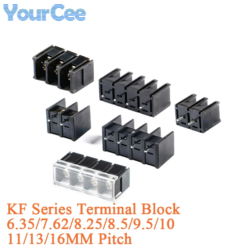 Bloque de terminales serie KF, 5 uds., 6,35/7,62/8,25/8,,5/9,5/10/11/13/16MM, conector de paso KF7.62 KF88 KF25 KF28 KF35 KF45 KF48 HB825