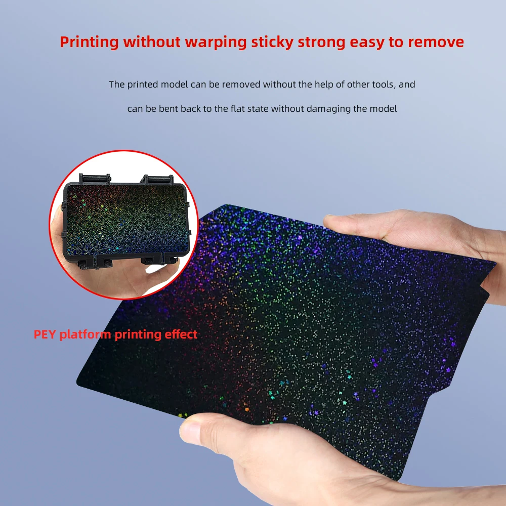 XCR3D-hoja de acero de resorte PEY + PEI de doble cara, placa de construcción magnética suave, cama caliente, piezas de impresora 3D, 180, 220, 235, 257, 310mm - imagen 4