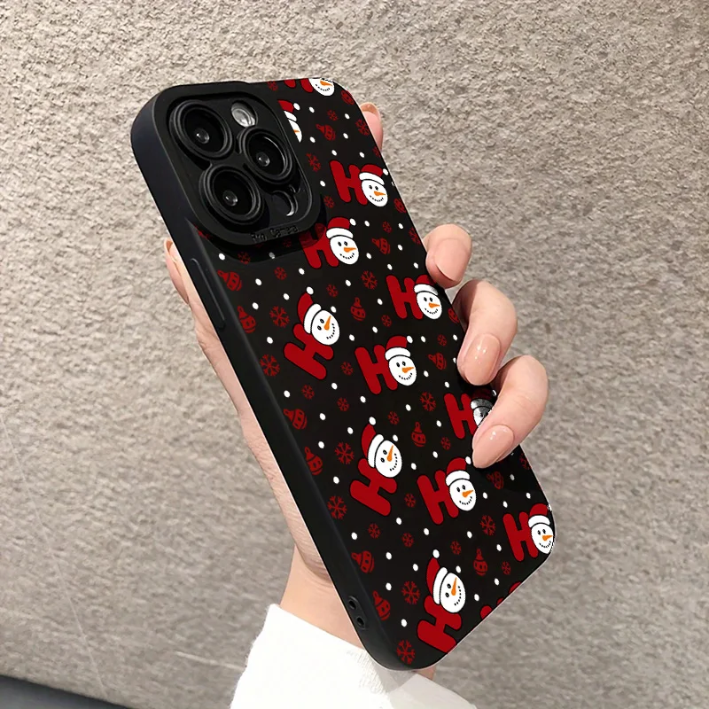 Funda de teléfono de TPU con patrón de muñeco de nieve de Navidad para Xiaomi Redmi 13 12 15C 14C 13C 12C Redmi Note 14 13 12 Pro Plus 5G 12S 11 10 - imagen 3