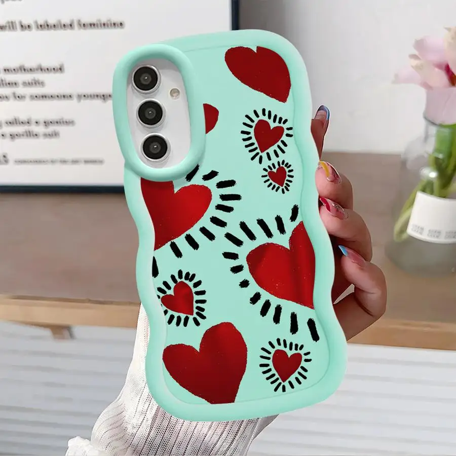Funda para Samsung Galaxy A13 A36 A14 A16 A33 A35 A12 A26 A34 A15 A21s A11 funda suave para teléfono Love Eye Art - imagen 4