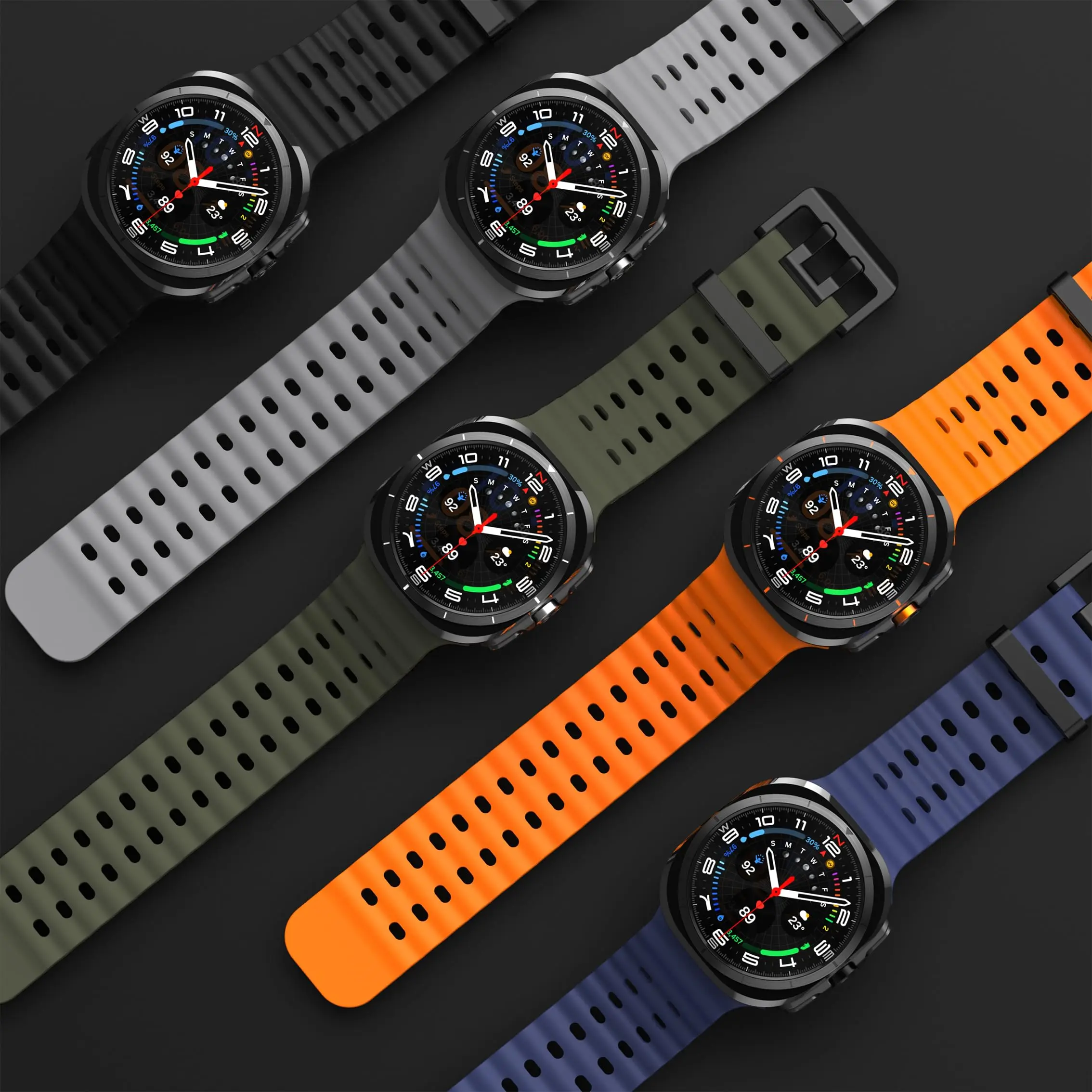 Correa de reloj para Samsung Galaxy Watch 7 8 Ultra, repuesto de correa de goma, pulsera para samsung galaxy watch8, accesorios - imagen 2