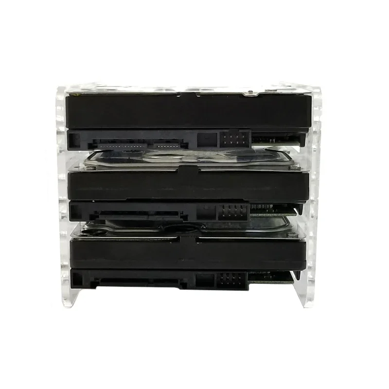 Soporte de almacenamiento para disco duro de 3,5 pulgadas, soporte para HDD multicapa acrílico transparente de 2/3/4/6/8/10/12 capas, accesorios para PC MOD - imagen 4