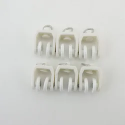 Rodillos de rueda de cortina Flexible de plástico, riel recto y curvo, gancho colgante, anillo deslizante, accesorios de Hardware para el hogar, 10/20 piezas