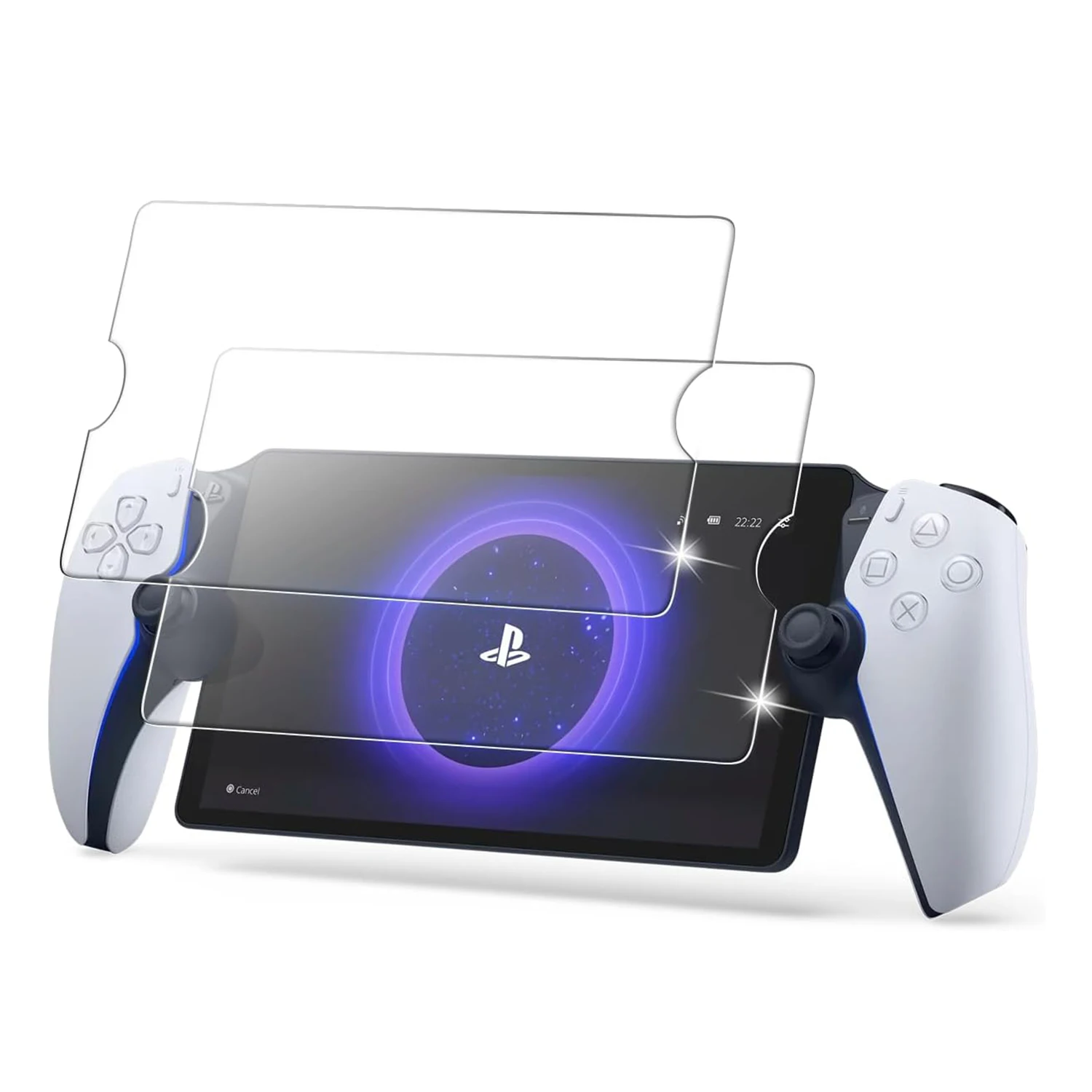 Paquete de 2 unidades de vidrio templado 9H para Portal PlayStation, Protector de pantalla de borde redondo con burbujas antihuellas, película de 0,3mm para Portal PS