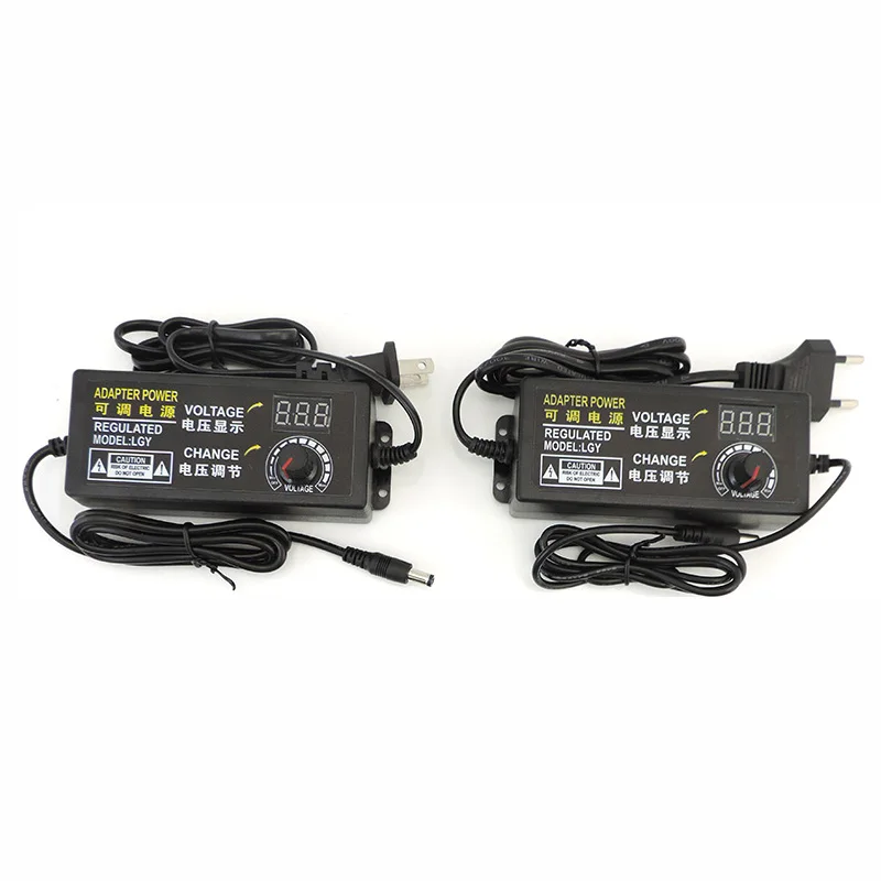 Adaptador de fuente de alimentación ajustable de 5,5mm x 2,5mm CA a CC 3V-24V 3A pantalla Universal Adatpor cargador de conmutación de voltaje de alimentación N6 - imagen 2