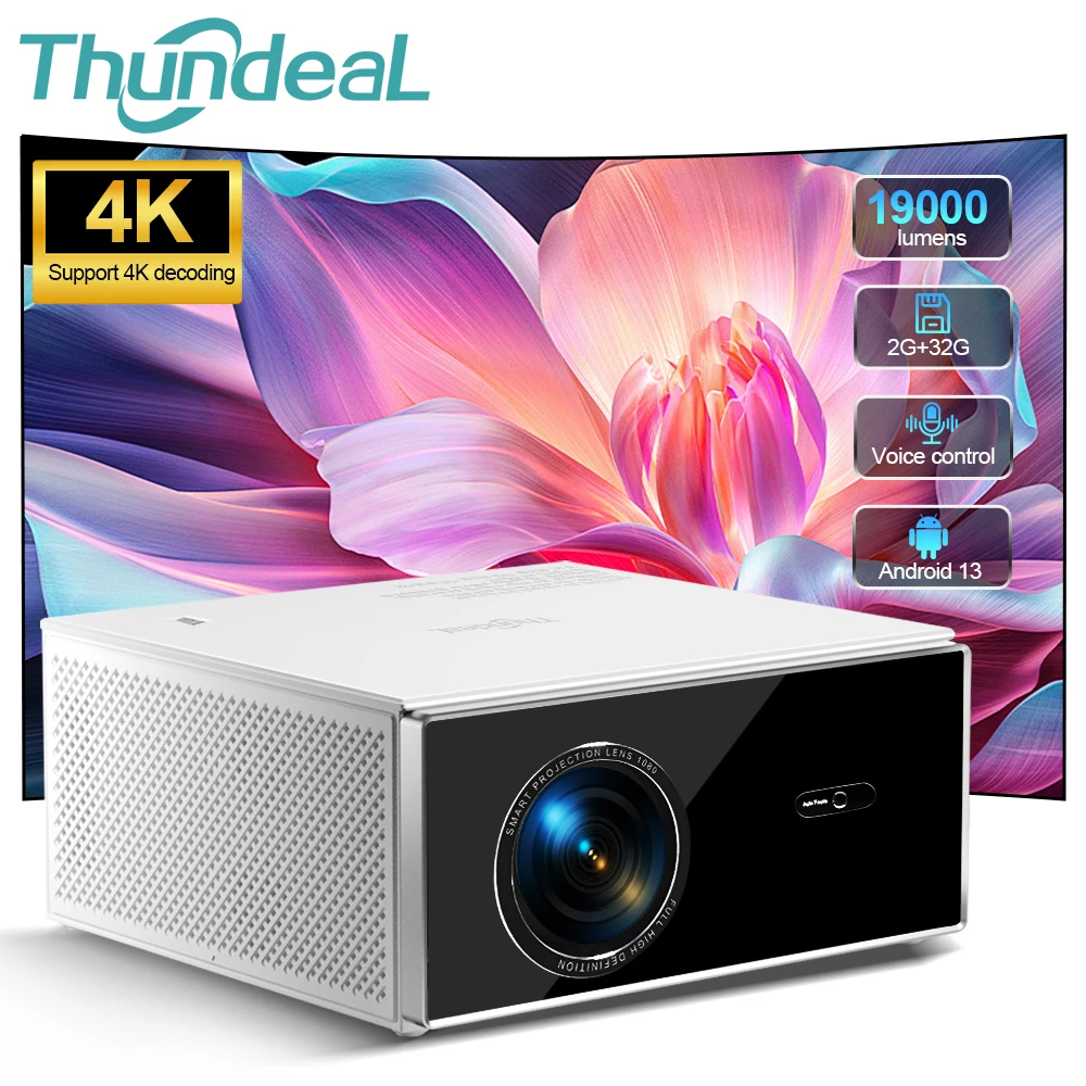 ThundeaL TDA7W Full HD 1080P Proyector Android 4K WIFI 32G Proyector de enfoque automático TDA7 Smart TV Home Theater Rayo de vídeo portátil - imagen 2