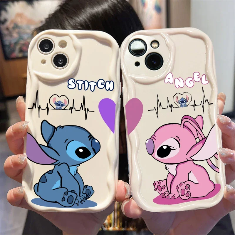 Funda de teléfono de pareja Stitch para VIVO V50 V40 Lite V30 V30E V29E V27E V25E V23E V21E V27 V25 V23 V20 Y15S Y15A Y16 S1 V15 Pro - imagen 2