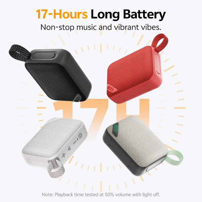 QCY SP2 Mini altavoz Bluetooth 5,3 inalámbrico graves profundos caja de sonido HIFI altavoz de luz RGB portátil IP67 subwoofer impermeable - imagen 5