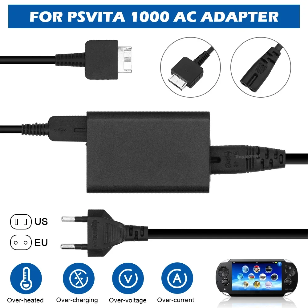 Nuevo para PS Vita 1000 5V adaptador de CA para PS Vita PSV 1000 consola de juegos fuente de alimentación para el hogar adaptador de CA adaptador de cargador Dropshipping - imagen 2