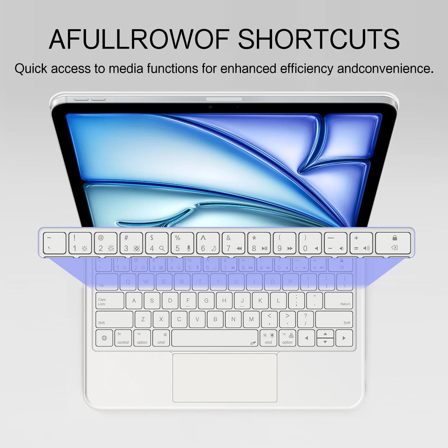 Funda con teclado mágico inteligente Pogo Pin para iPad Air 13 pulgadas M3 2025 M2 2024 iPad Pro 13 "12,9" cubierta para teclado con retroiluminación multitáctil - imagen 4