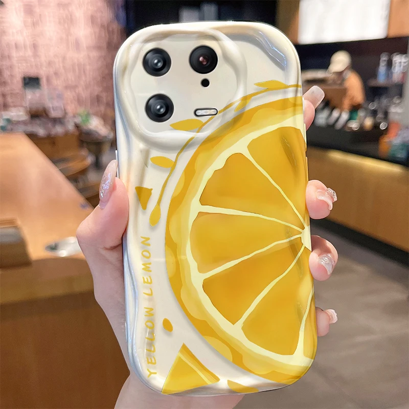 Funda Lemon Wave para Xiaomi Mi 15 14 Ultra 14T 13 Lite 12 Pro 12S 12X 11i 5G POCO X7 X6 X5 X4 GT X3 NFC F6 F5 F3 M6 Plus - imagen 2