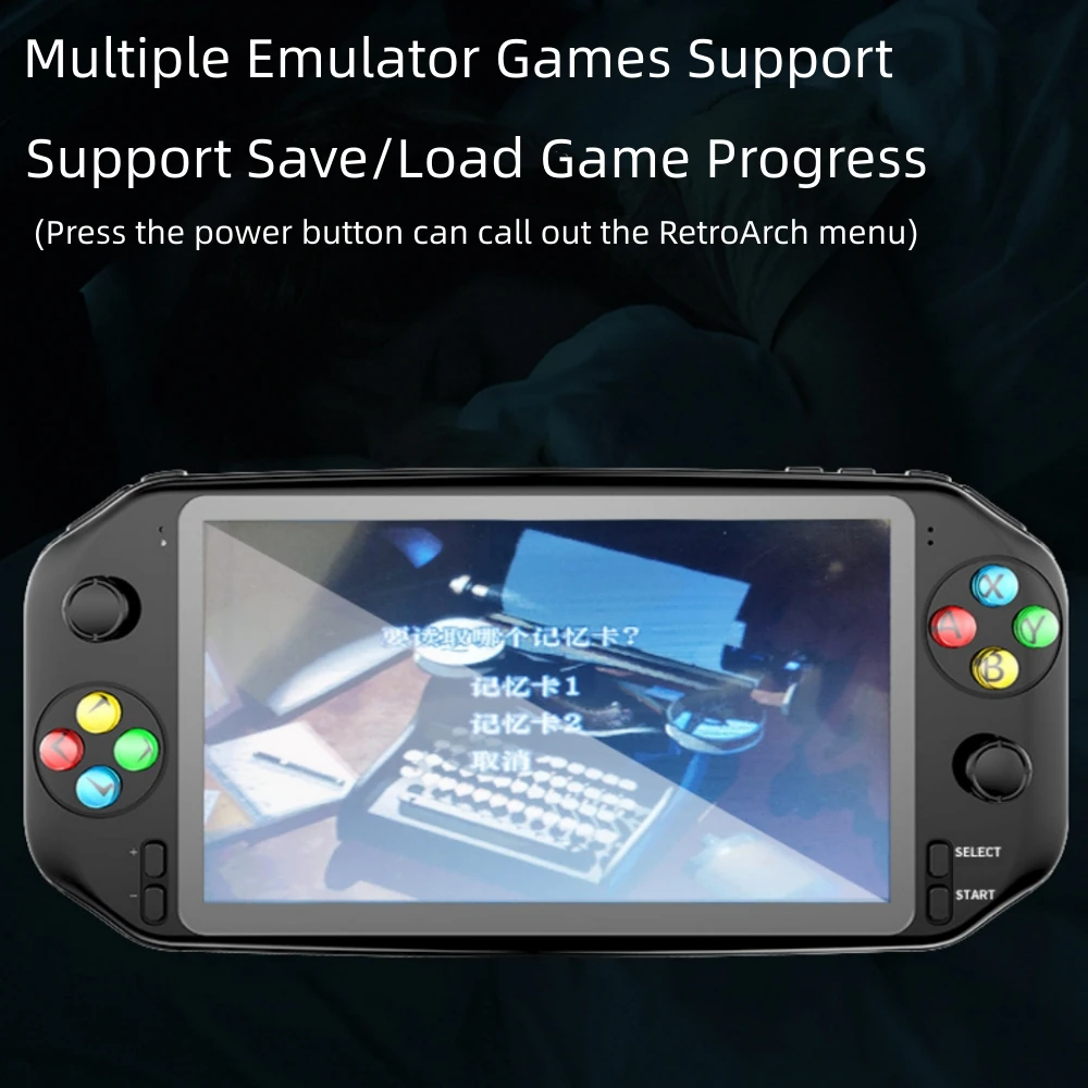 Consola de juegos portátil con pantalla grande de 7 pulgadas, 32GB, 7000 juegos gratis para PS/MAME/Arcade - imagen 4