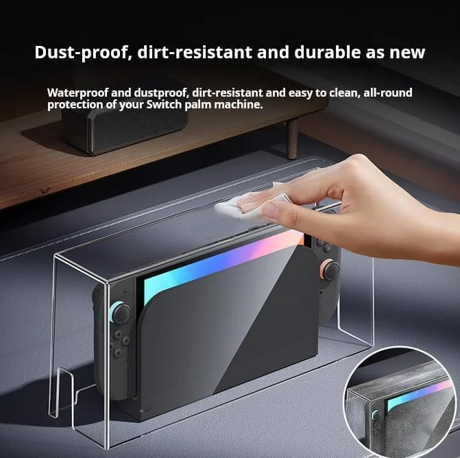 Adecuado para consola Nintendo Switch 2, funda protectora a prueba de polvo, cubierta antipolvo acrílica transparente para accesorios NS Switch 2 - imagen 4