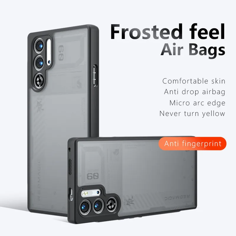 Para ZTE nubia Red Magic 9 Pro / 9 Pro Plus funda mate ELVEV sensación de piel PC dura + carcasa trasera protectora de TPU - imagen 2