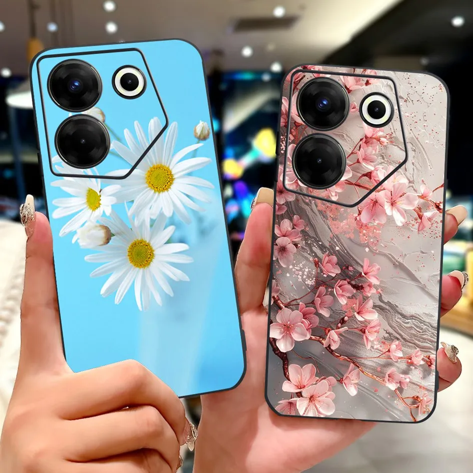 Para Tecno Camon 20 Pro 5G funda CK8n moda mariposa suave funda de silicona negra para Tecno Camon 20 Premier Camon20 Pro CK7n Capa - imagen 2