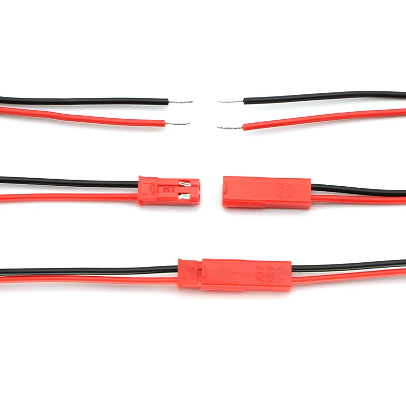 10/20 pares de conectores macho y hembra, Cable de enchufe JST DIY, terminales de conectores de 2 pines para juguetes RC, lámpara LED de batería - imagen 5