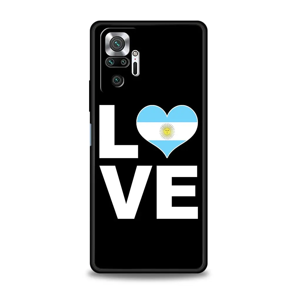 Funda de fútbol con bandera de Argentina para Xiaomi Redmi Note 13, 12, 11, 10 Pro, 9S, 9, 8, 7, 9T, 8T, 9C, 9A, 8A, 11T, 5G, 10S, K50 - imagen 5