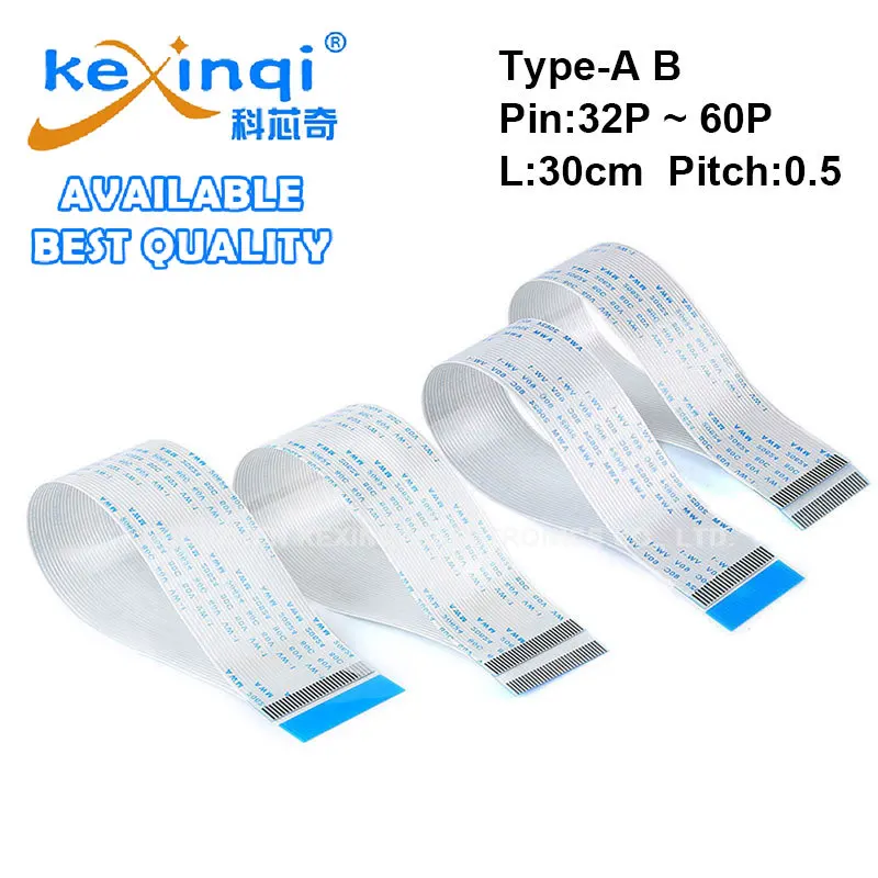 (2 uds) 32P-60P 0,5mm 30cm A B Cable plano Flexible Cable FFC/FPC 32P 34P 36P 40P 45P 50P 54P 60P Pin