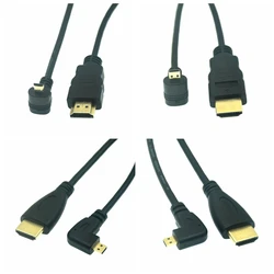 Cable MicroHDMI-HDMI 90° para Sony A6400 GH4 Tablet